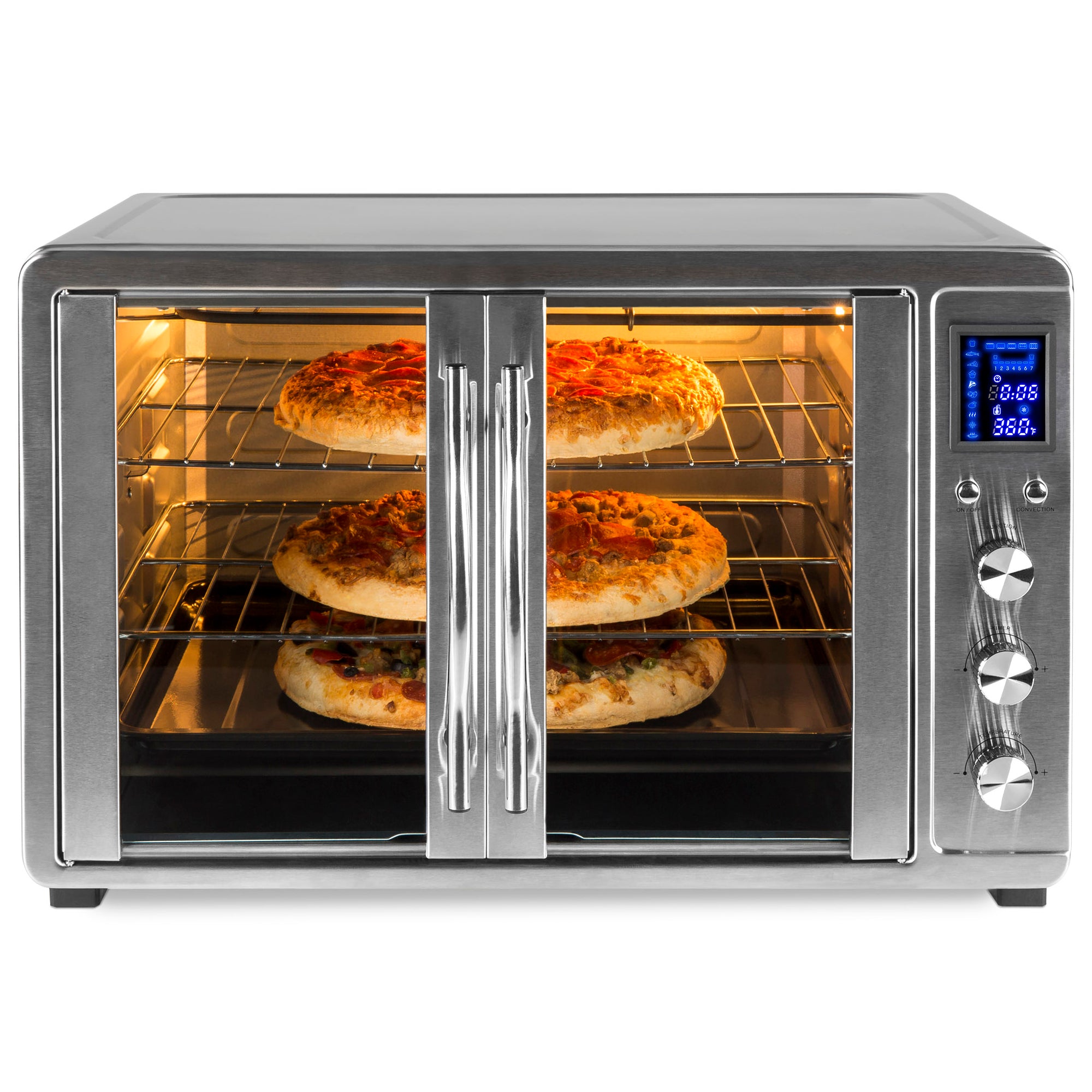 55l 1800w Extra Large Countertop Convection Toaster Oven W French
