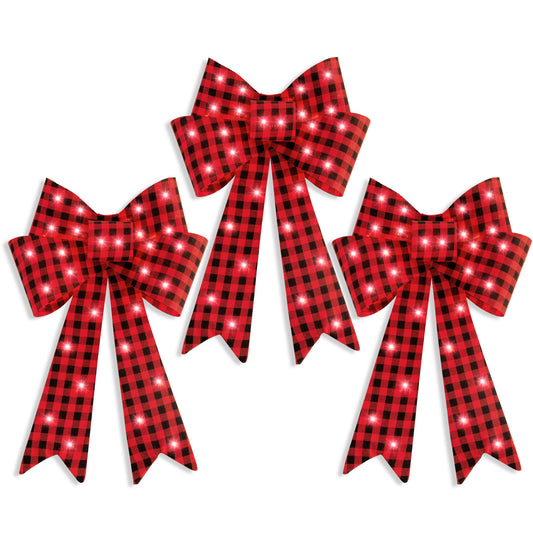 Pre-Lit Large Christmas Bow Decoration, Holiday Decor w/ 8 Functions - –  Best Choice Products