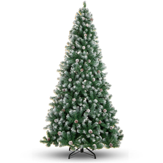 Green Realistic Fir Flocked/Frosted Christmas Tree Size: 7.5' H