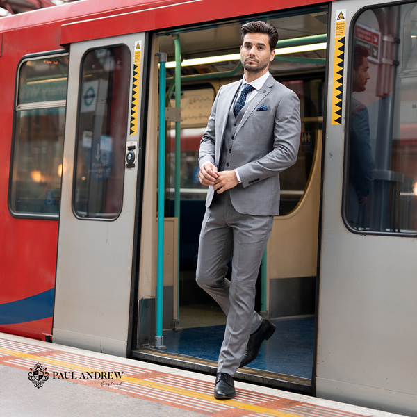 Mens Grey Suit Paul Andrew