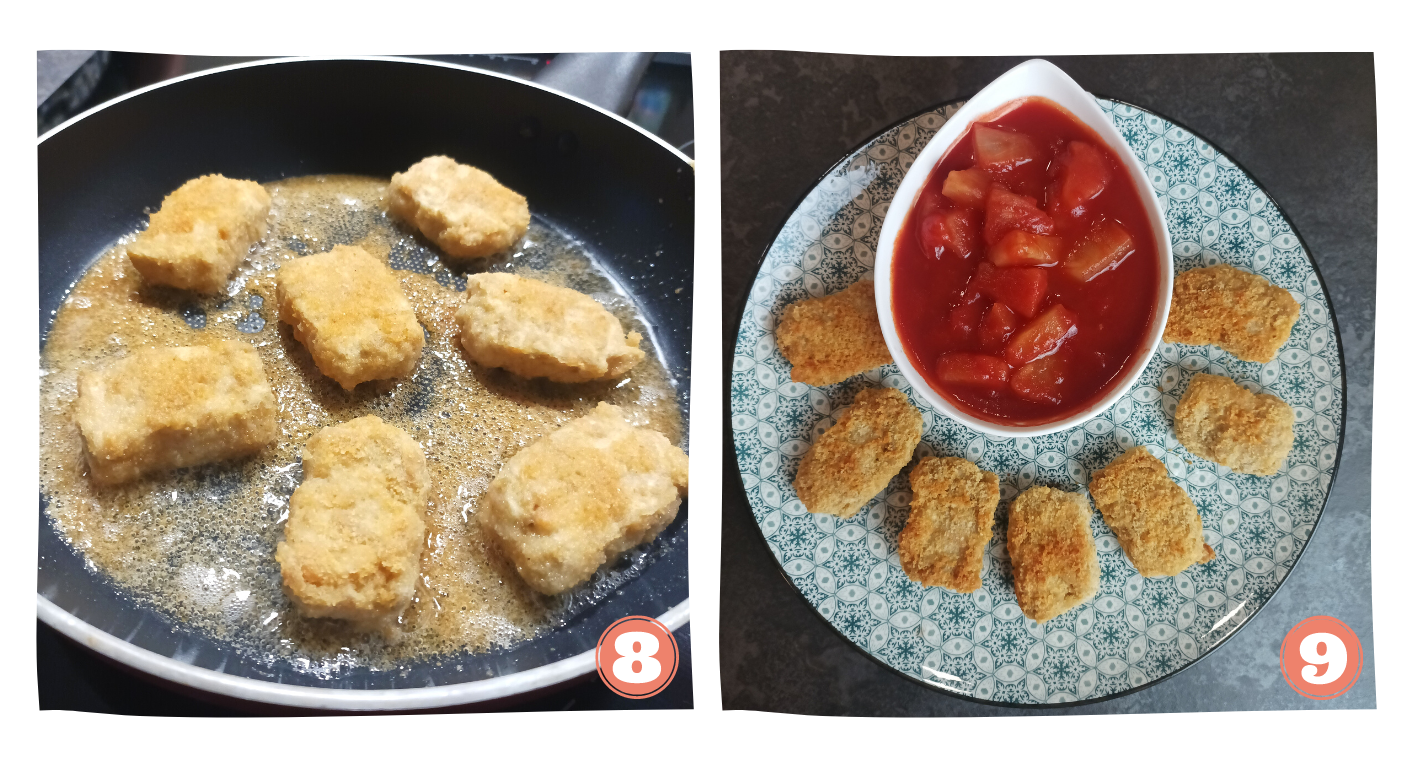 Nuggets in salsa agrodolce e ananas