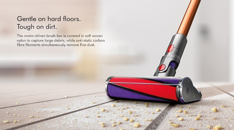 Dyson Cyclone V10 Absolute is gentle on hard floors