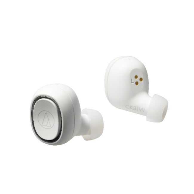 Audio Technica ATHCKS3TW Wireless Earbud In-Ear Headphones White