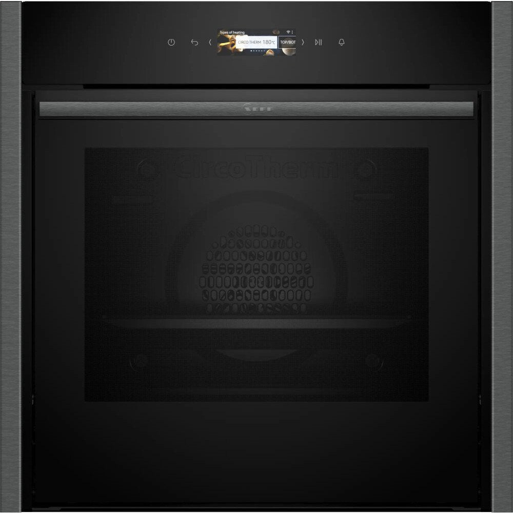 Image of Neff B54CR71G0B N70 Slide and Hide Built-In Electric Single Oven Graphite Grey