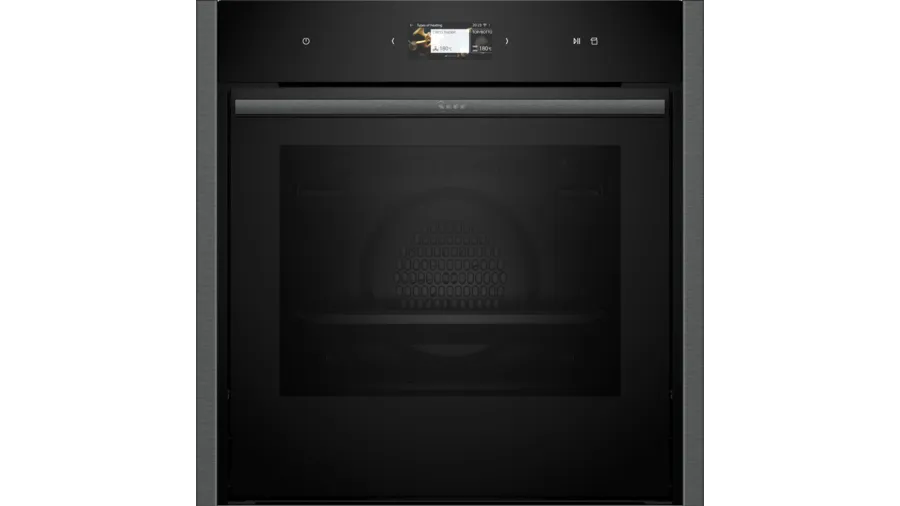 Image of Neff B64FS31G0B N90 Slide and Hide Built-In Electric Single Oven Graphite