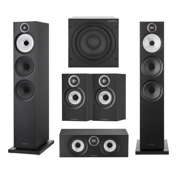 Image of Bowers & Wilkins 603 & 607 S3 5.1 Surround Sound Speaker Package Black