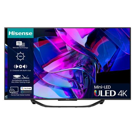 Image of Hisense 55U7KQTUK 55 Inch 4K UHD HDR Mini LED Smart TV 2023