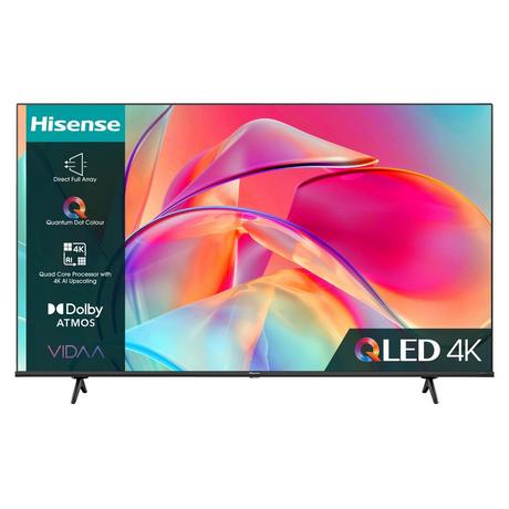 Image of 65" HISENSE 65E7KQTUK Smart 4K Ultra HD HDR QLED TV with Amazon Alexa, Black