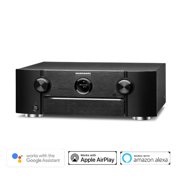 Marantz SR6014 9.2 Channel 4k Ultra HD AV Receiver with HEOS Built-in with Amazon Alexa and Google Assistant Black