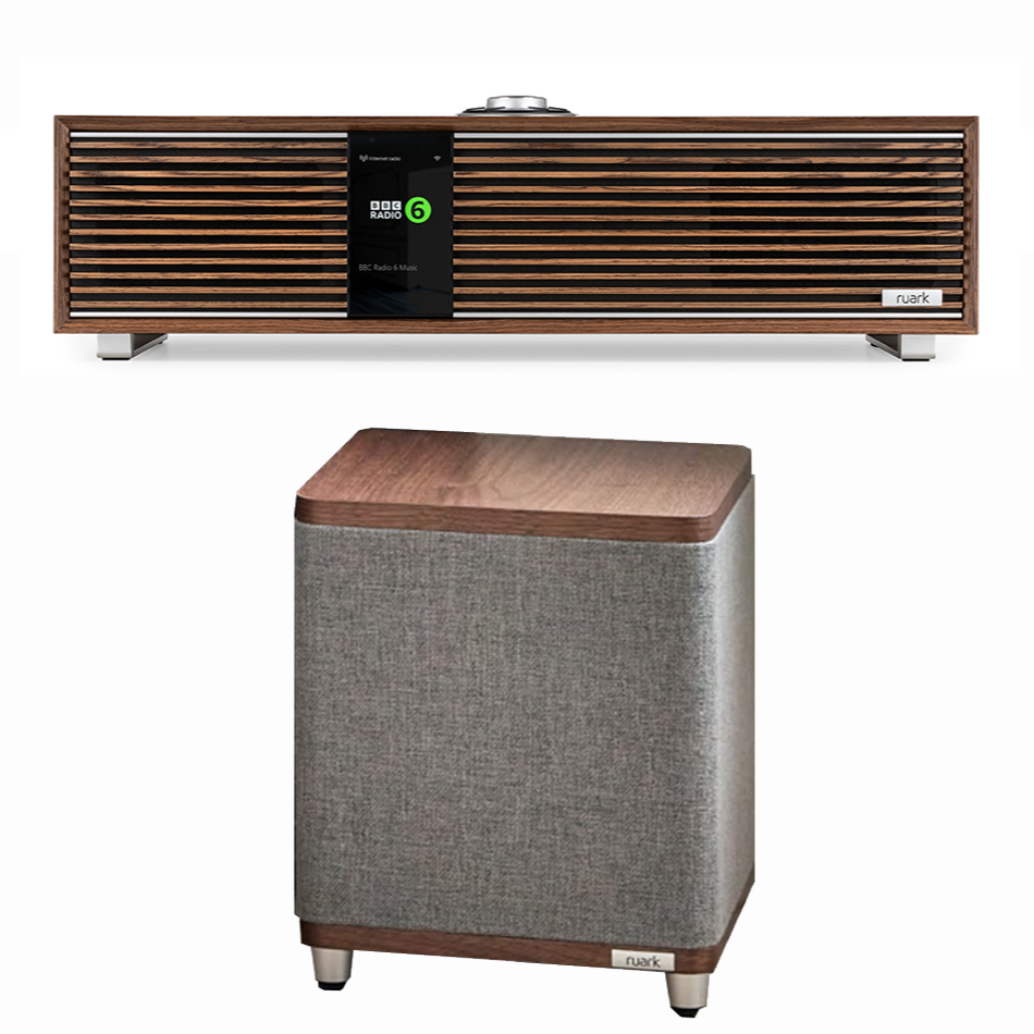 Image of Ruark R410 Integrated Music System with RS1 Subwoofer Walnut