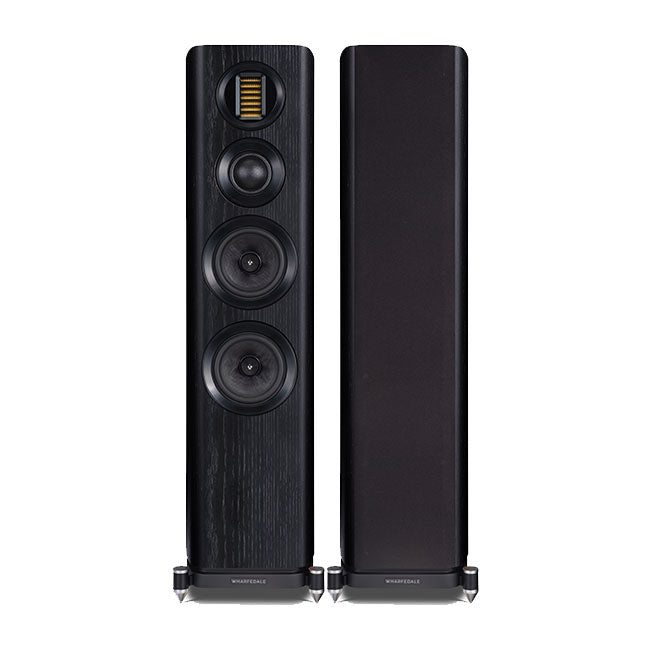 Image of Wharfedale EVO 4.3 Floorstanding Speakers Black Pair Open Box Clearance
