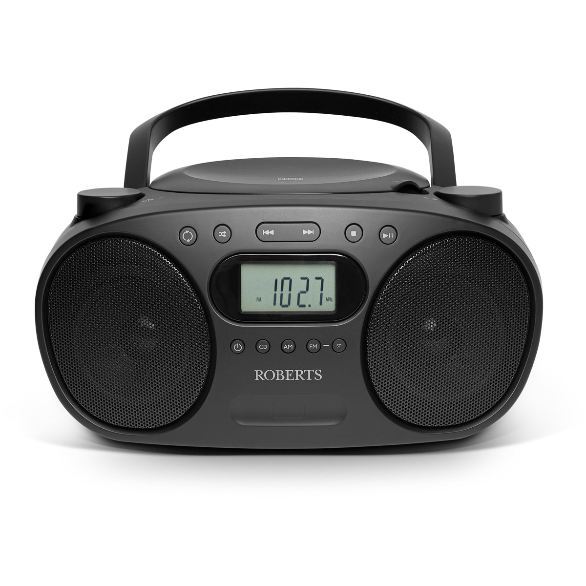 Image of Roberts Zoombox FM Portable CD Player FM AM Radio Black