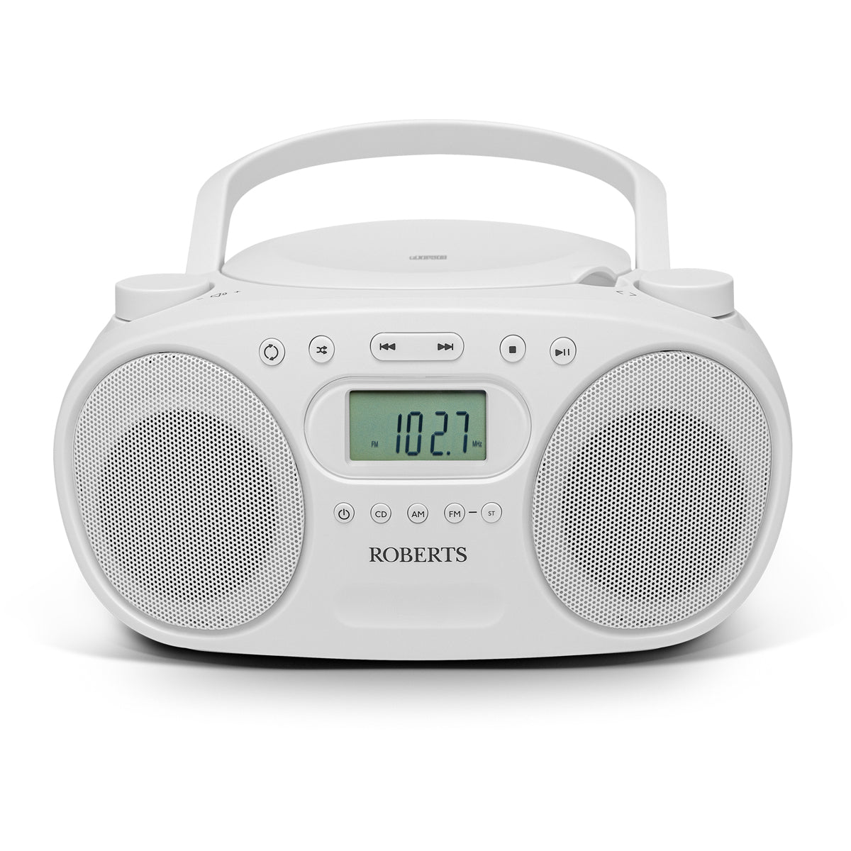 Image of Roberts Zoombox FM Portable CD Player FM AM Radio White