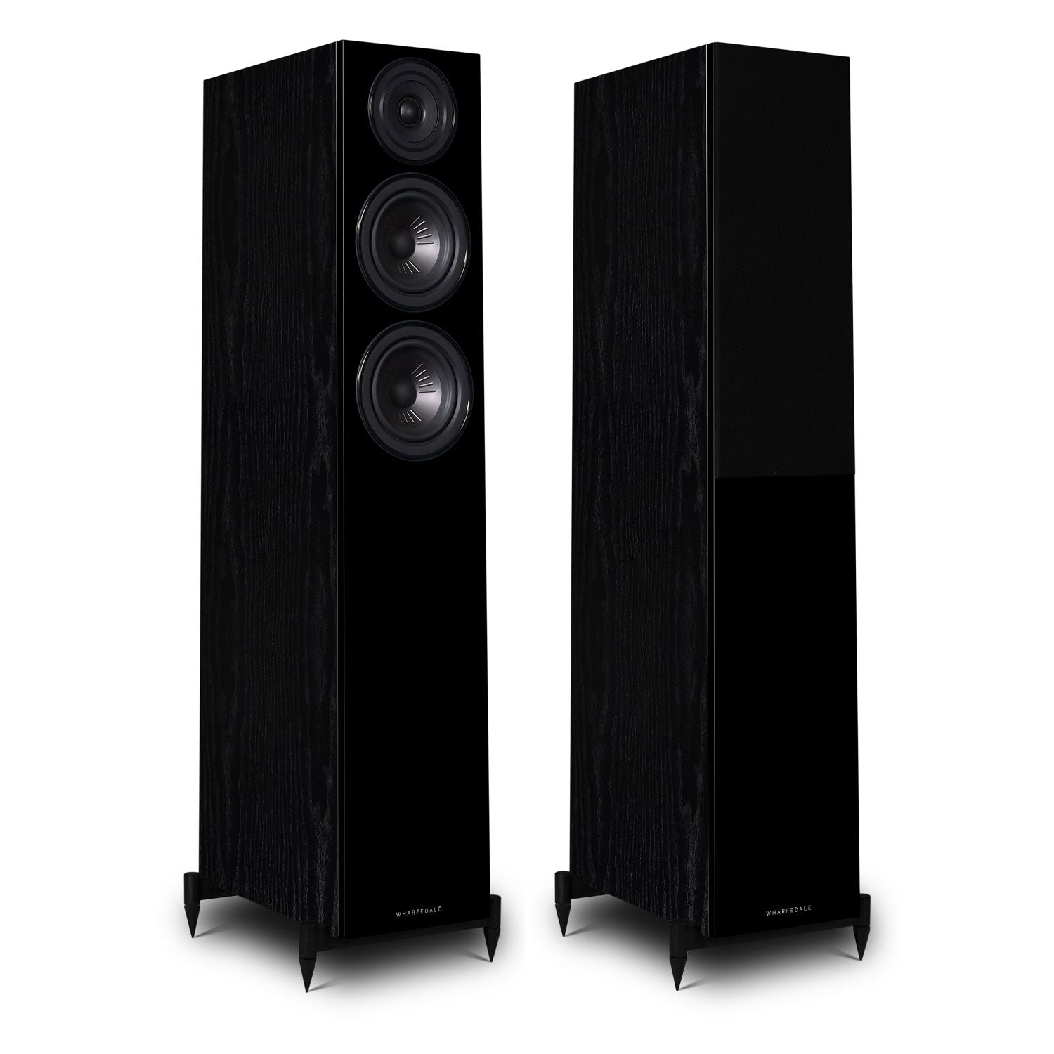 Image of Wharfedale Diamond 12.3 Floor standing Speaker (pair) Black Oak Open Box Clearance