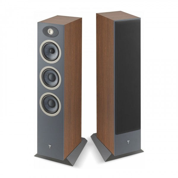 Image of Focal Theva N2 Compact Floor Standing Speakers Pairs Dark Wood