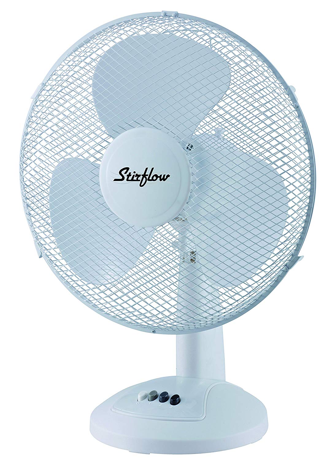 Stirflow 12 Inch 3 Speed Oscillating and Tilt Action Desk Fan