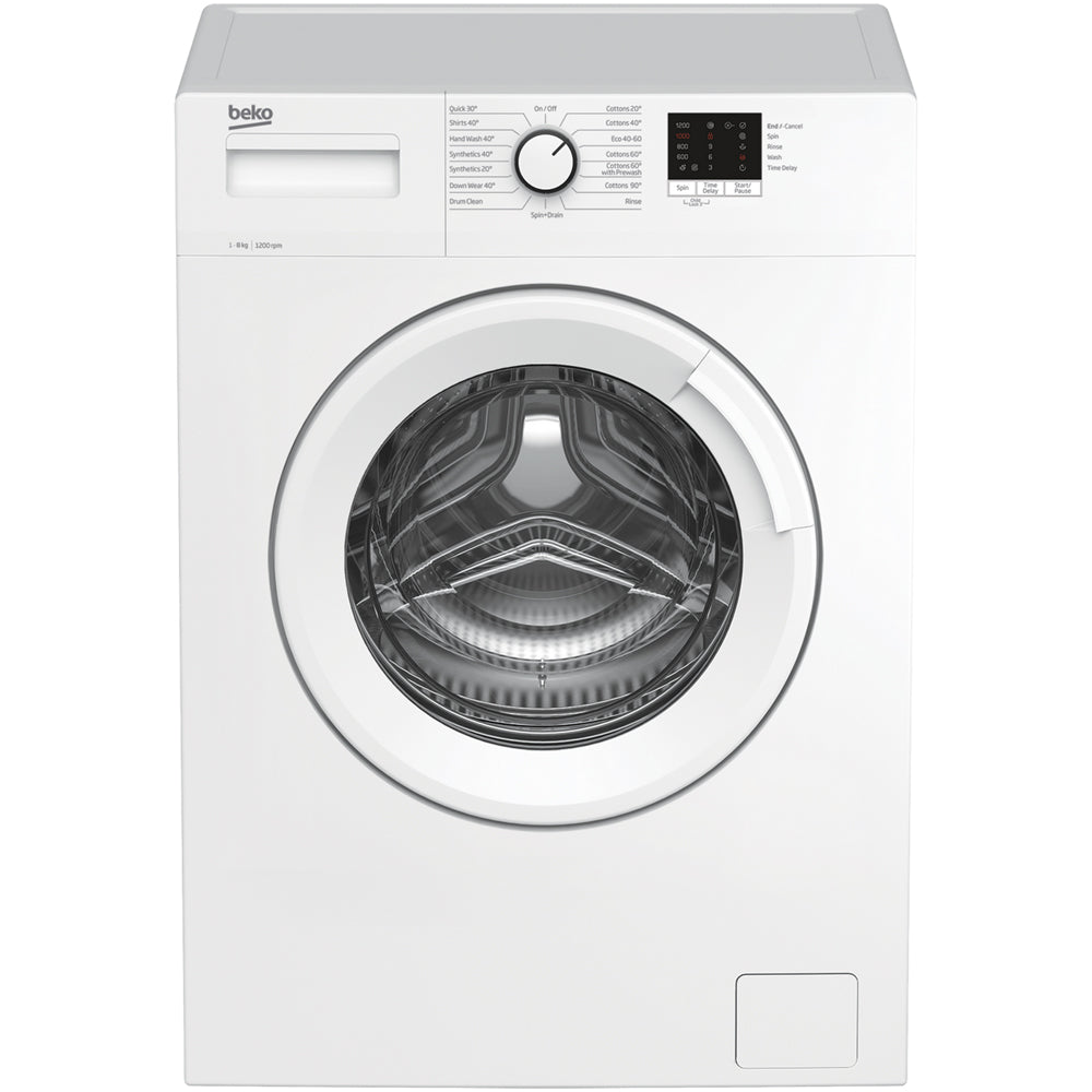 Image of Beko WTK82041W 8kg 1200 Spin Washing Machine with Quick Programme - White