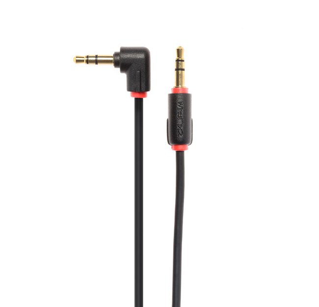 Image of Techlink 710018 iWires 3.5mm to 3.5mm Aux Input Angled Stereo Cable 0.5 Metre