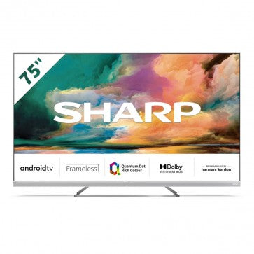 Sharp 4TC75EQ4KM2AG 75" 4K UHD Frameless Quantum Dot Android TV