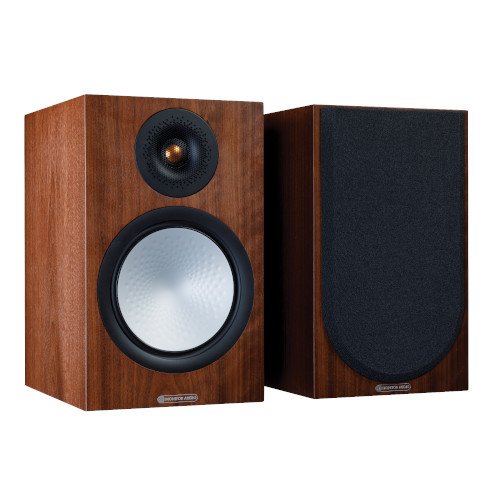 Image of Monitor Audio Silver 100 Bookshelf Speakers Pair 7G Walnut