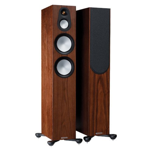 Image of Monitor Audio Silver 300 Floorstanding Speakers Pair 7G Walnut