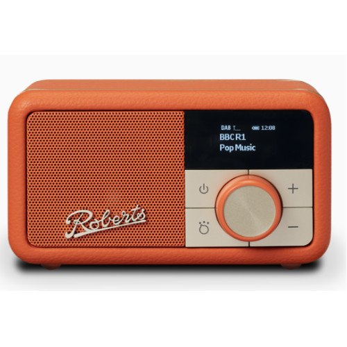 Image of Roberts Revival Petite DAB DAB+ Bluetooth Rechargeable Digital Radio Pop Orange