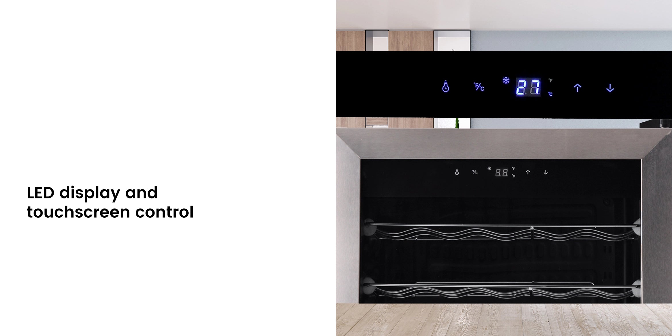 DSJ-95BZE LED display and touchscreen control