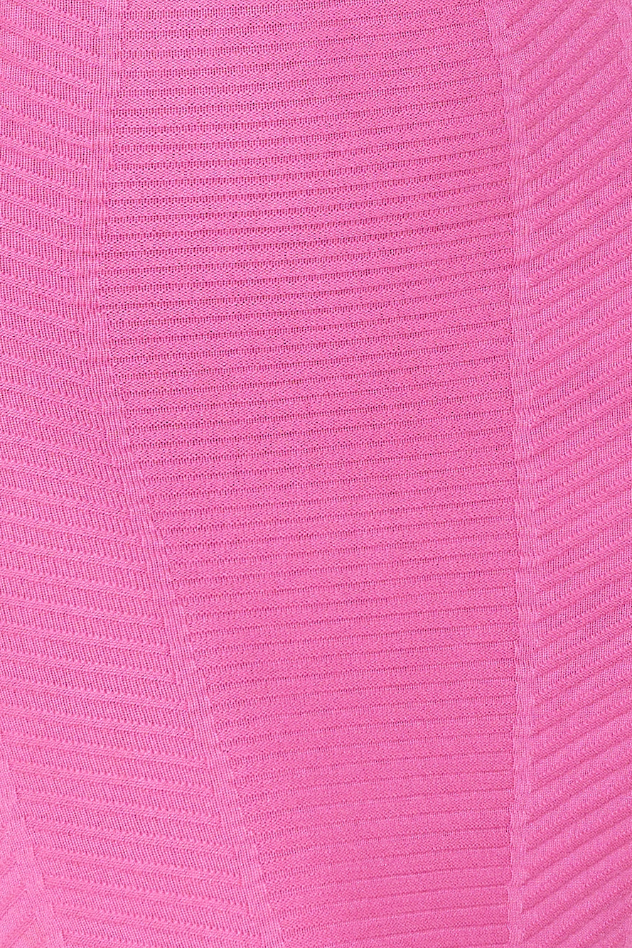 Empower Me Ribbed Midi Dress Pink