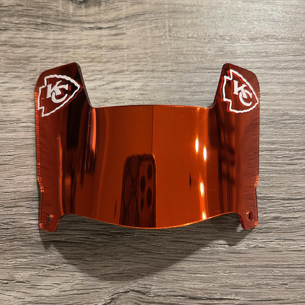 red mirror football visor