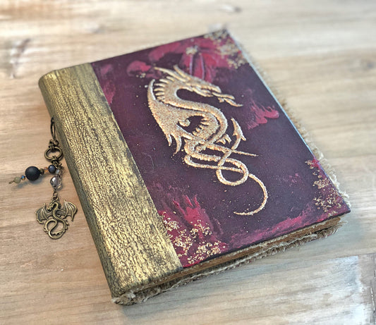 Fantasy Hardcover Spellbook Grimoire with a Celtic Dragon Cover and de –