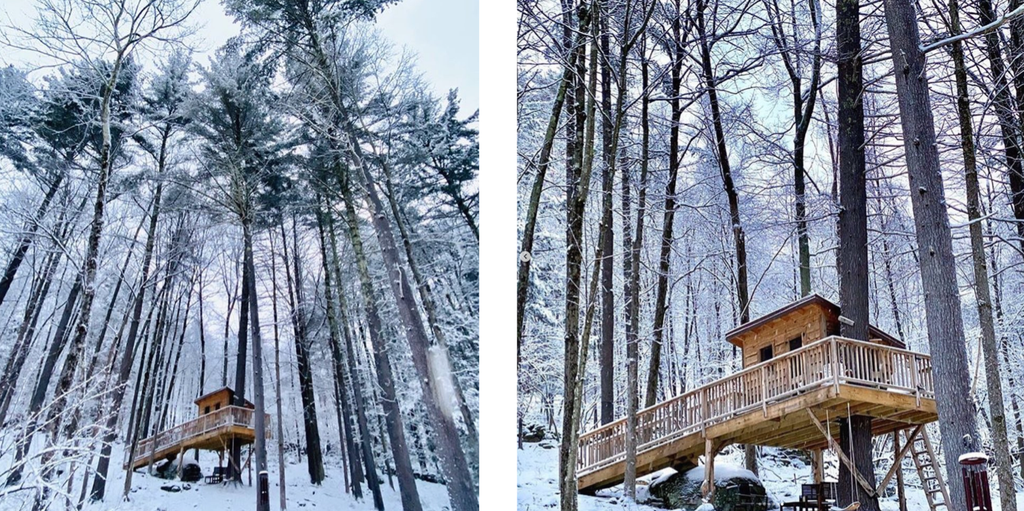 treehouse on the snow built with Treehouse Supplues