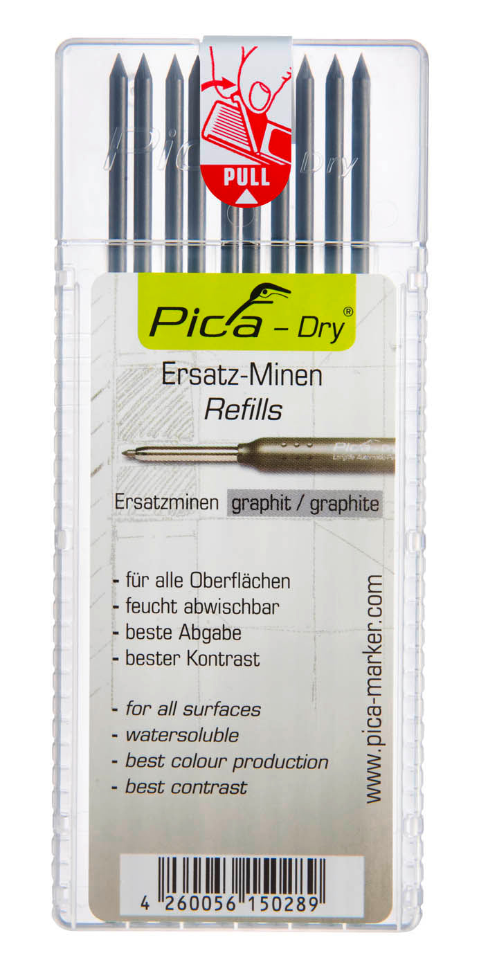 Pica DRY E-Minen wasserlöslich (10 x Graphit)