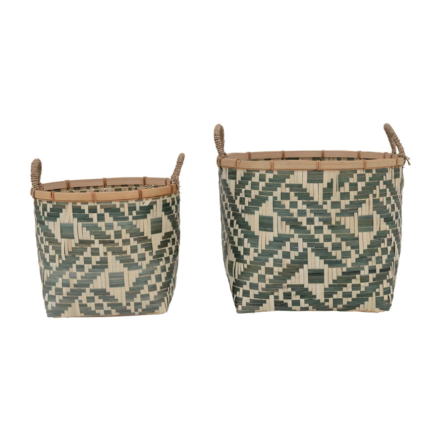 Bamboo Baskets with Handles