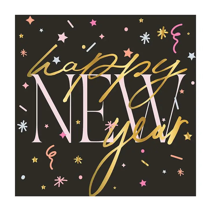 Foil Napkins - Happy New Year