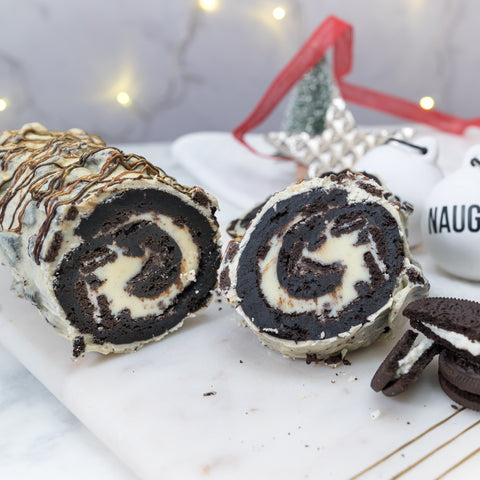 Cookies & Cream Brownie Yule Log