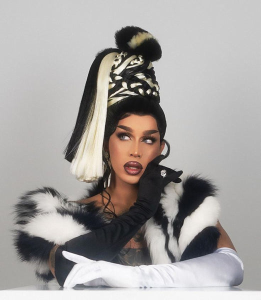 drag queen in faux fur