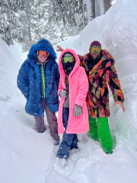 mammoth snow with people