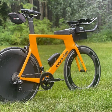 Hed wheels added with an EZ Disc to make you go faster in time trial and triathlon cycling