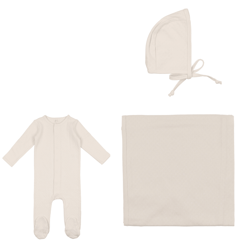 Bee & Dee Knit Pointelle Collection Layette set – Babys breath layette