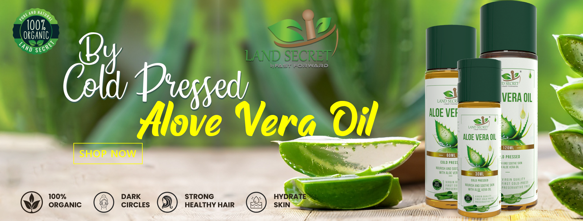 Aloe Vera Oil - for Nourishing Skin, Hair, and Body | Pure, Organic, and Edible