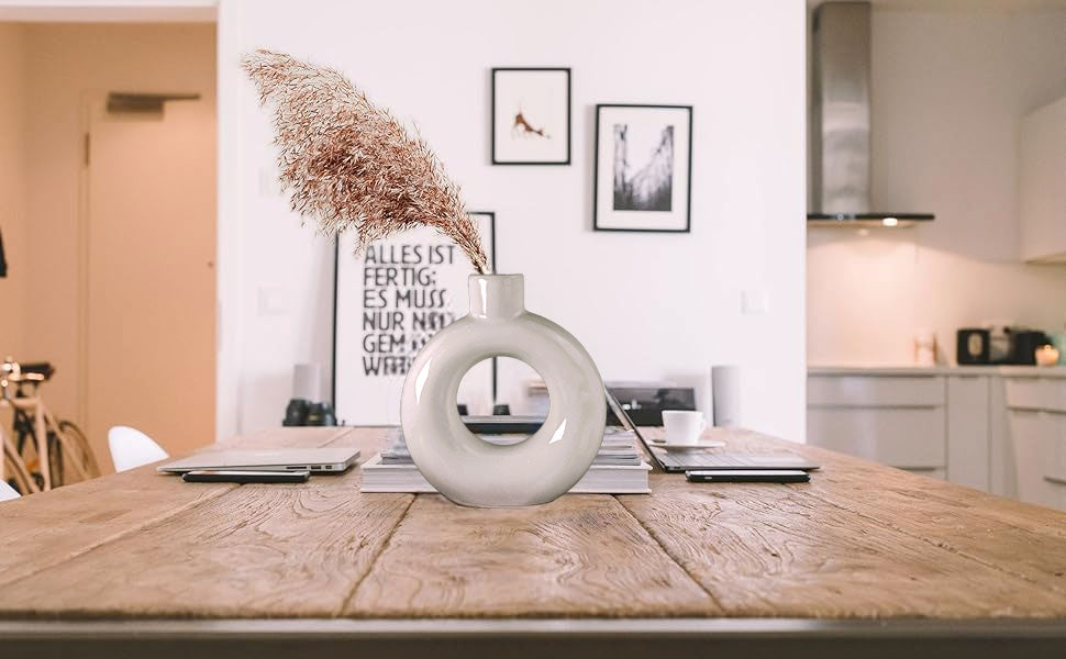 Fast Forward Round Donut Ceramic Vase 