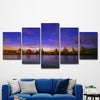 Load image into Gallery viewer, Blue Evening Glow Canvas Riverside Rocks Scene Modern Multi-Piece Wall Art Print