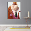 Load image into Gallery viewer, Kids Animal in Suit Canvas Wall Art Colorful Decorative Painting for Children Room