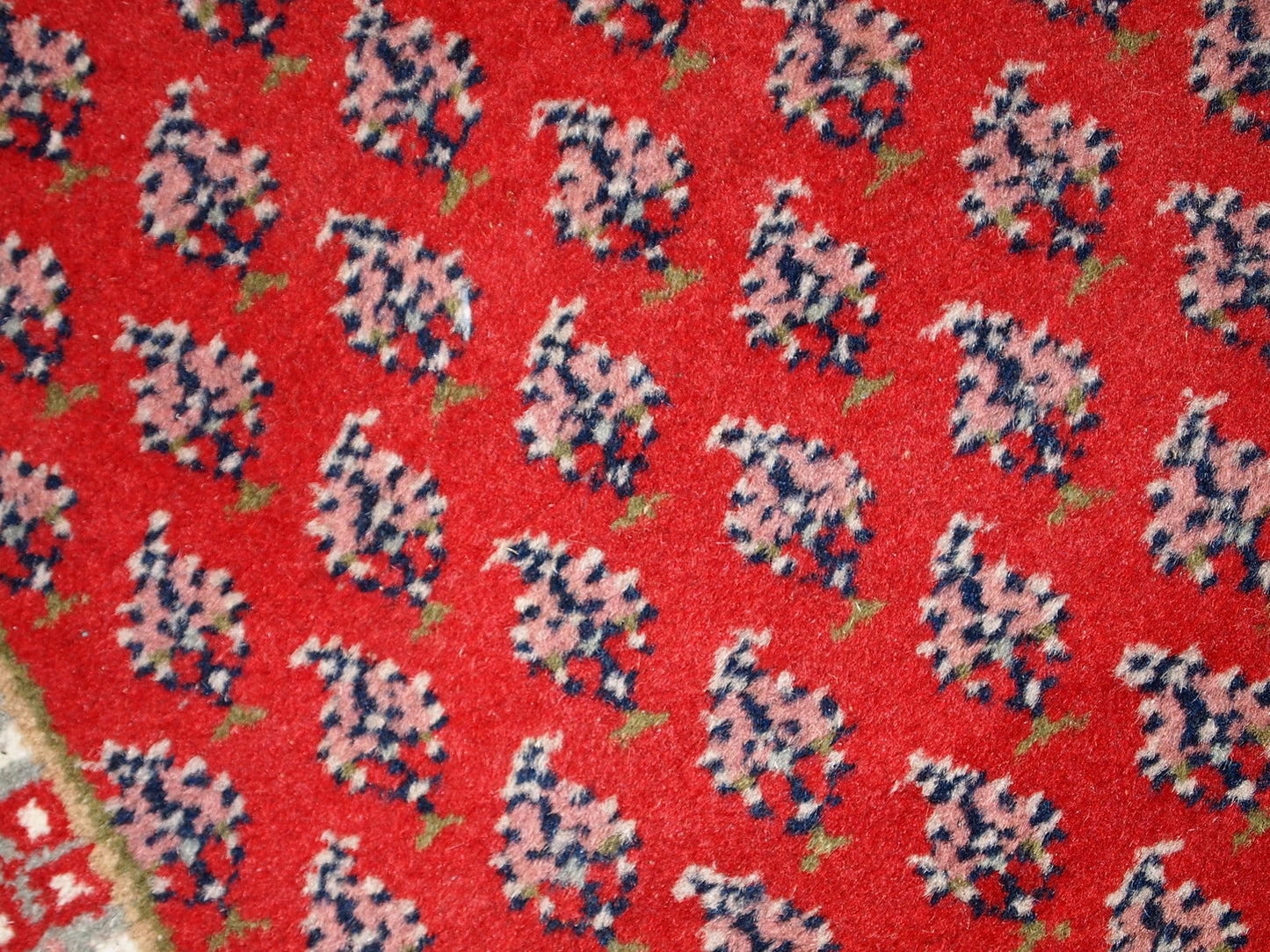Handmade vintage indo-Seraband rug 3' x 5.3' (93cm x 162cm) 1970s - 1C767