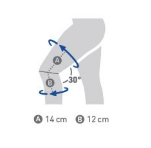 Bauerfeind GenuTrain S Pro Knee Brace sizing chart