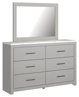 Cottenburg  Light Gray/White  4 Pc.  Dresser, Mirror, Queen Panel Bed - Bien Home Furniture & Electronics