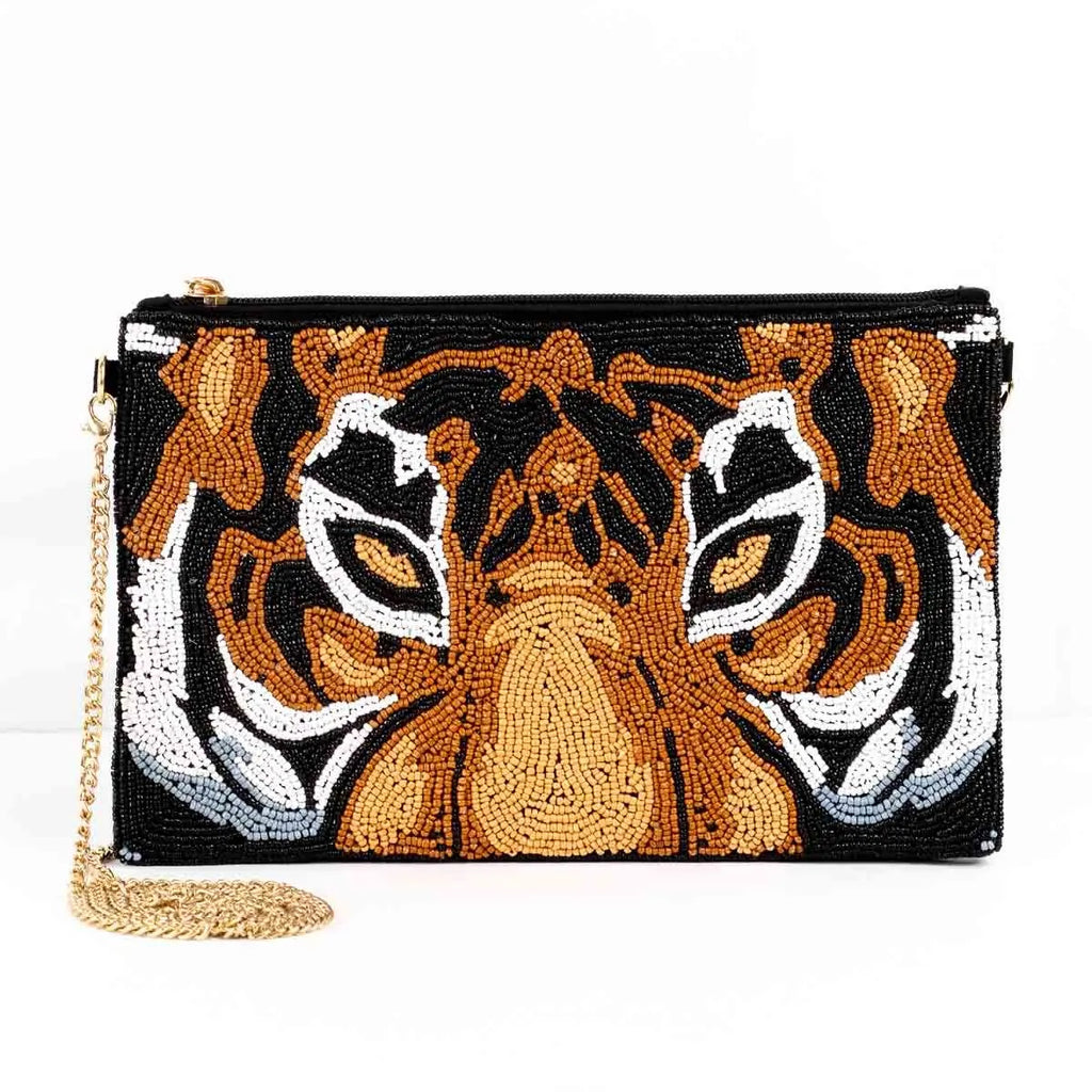 Custom Beaded Tiger Stripe Purse Strap - You Choose The Colors