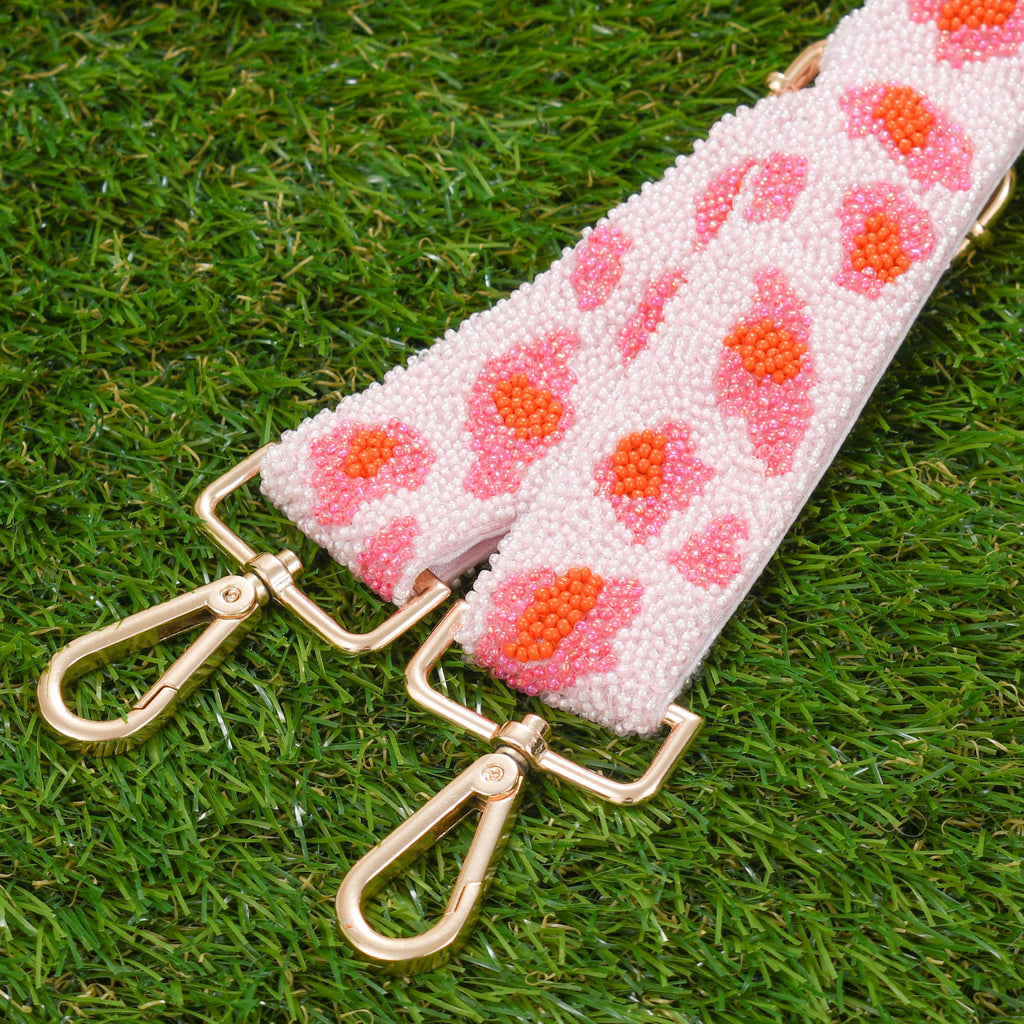 Wide Purse Strap - Custom Beaded Garden Party