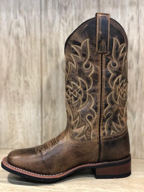 tan square toe cowboy boots