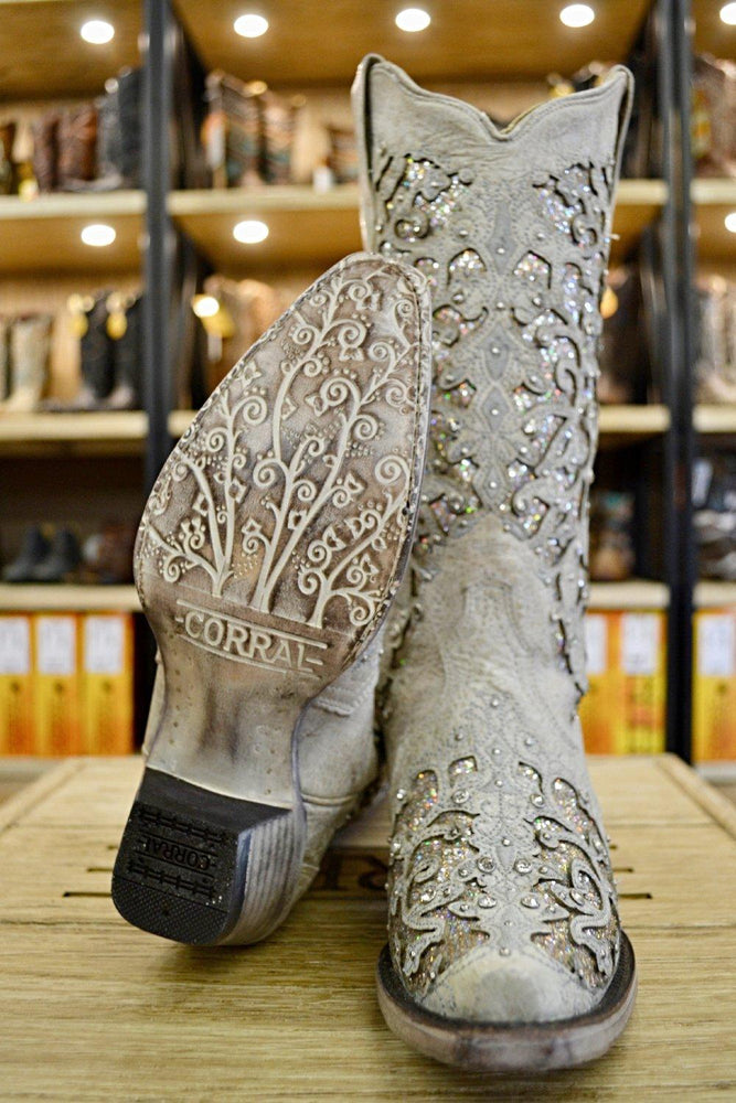 corral white wedding boots